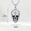 Punk Rock Skull Cross Jewelry Rhinestones Halloween Costume Decoration Accessory