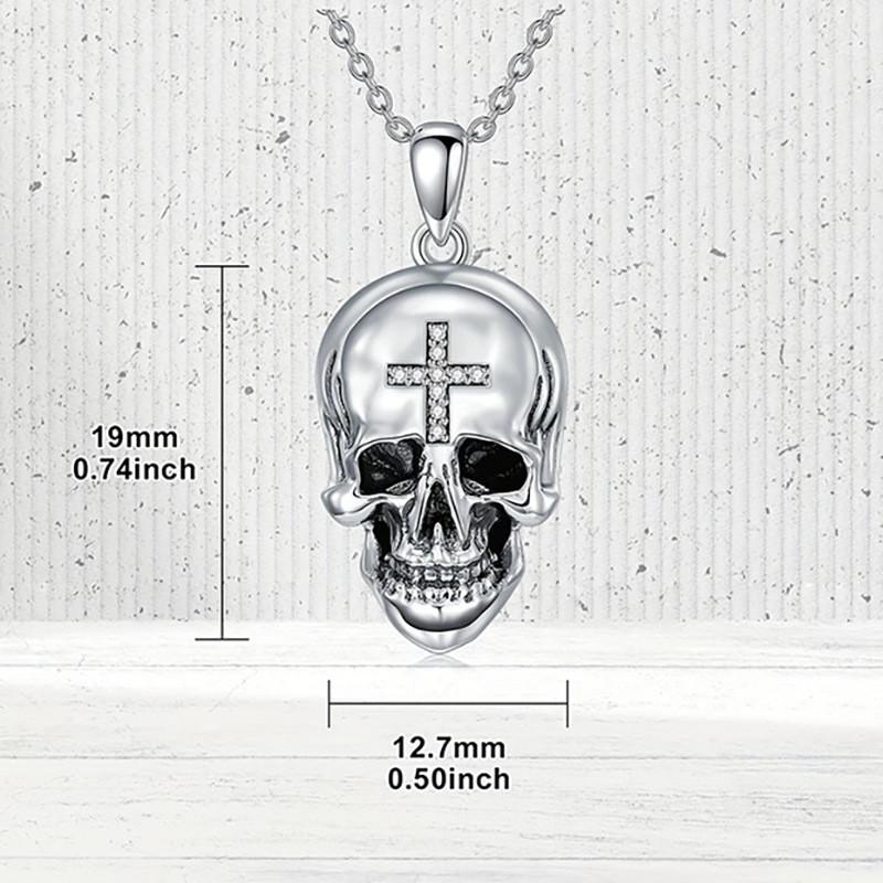 Punk Rock Skull Cross Jewelry Rhinestones Halloween Costume Decoration Accessory