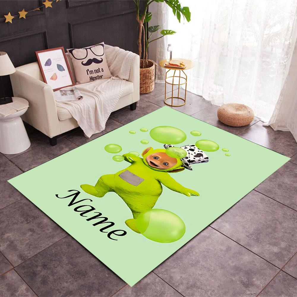Green Alien Adventure Personalized Name Carpet Design for Outdoor Hallway Dining Room Kitchen Anti-slip Rug Decorate Offices