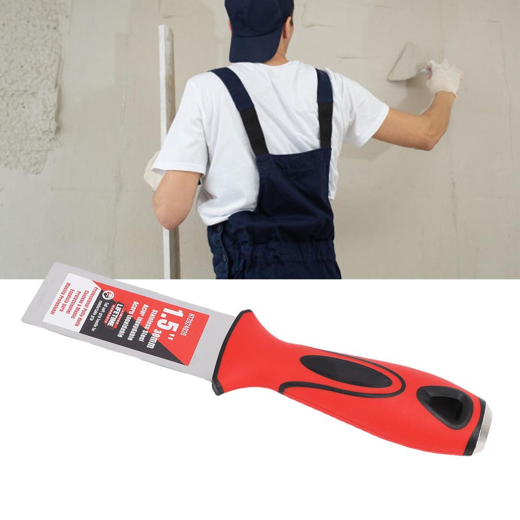Paint Scraper Tool 1.5 Inch Double Color Handle Stainless Steel Putty Scraper Tool Stainless Steel Paint Scraper