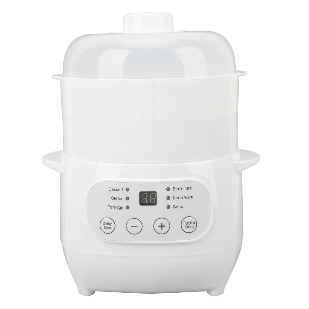 Electric Stew Cooker with Steam Basket Timer Pre Settings Automatic Ceramic Electric Stew Pot for