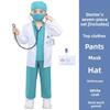 Kids Doctor Nurse Costume Set Role Play Pretend Play Preschool White Coat Outfit