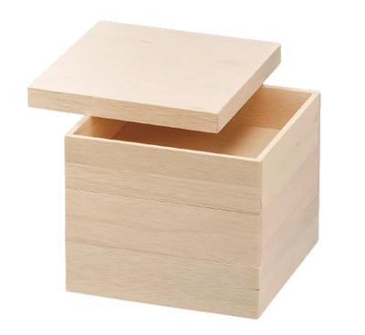 Fritid Bento-boks Laget i Japan 3 Etasjer Tre Dimensjoner Fukiho Naturtre x x J-kitchens (Matboks) 6.5 20.1cm 20.1cm 19.0cm