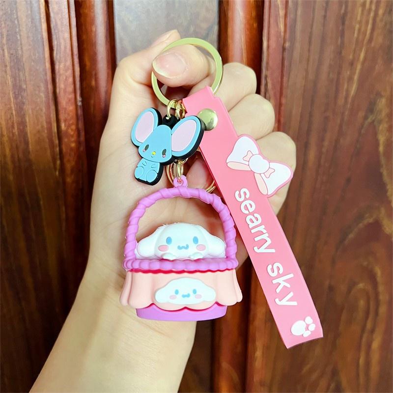 My Melody Pvc Plastic Keychains Toys Keyring Figures Pendant Xmas Gifts