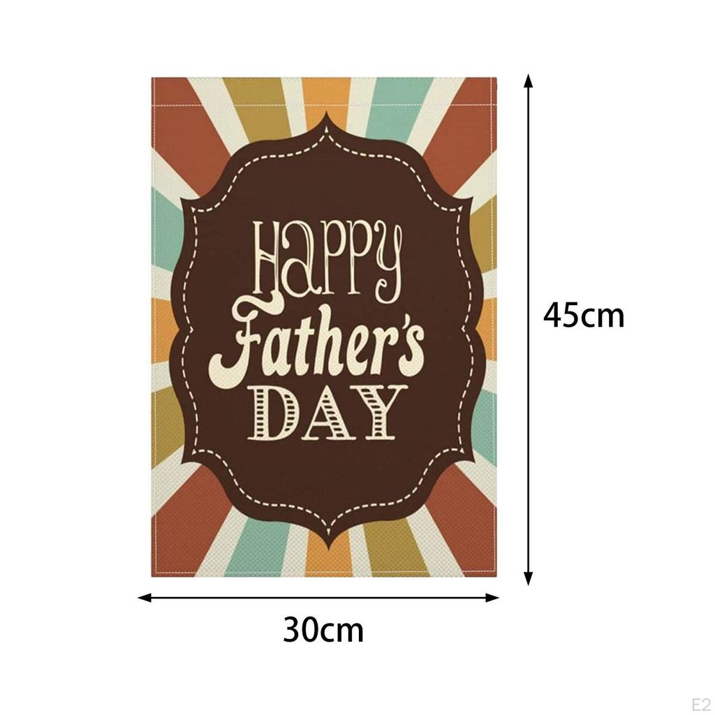 Happy Father's Day Garden Flag Double Sided Banner Show Dad How Much You Care Linen Porch Decor for