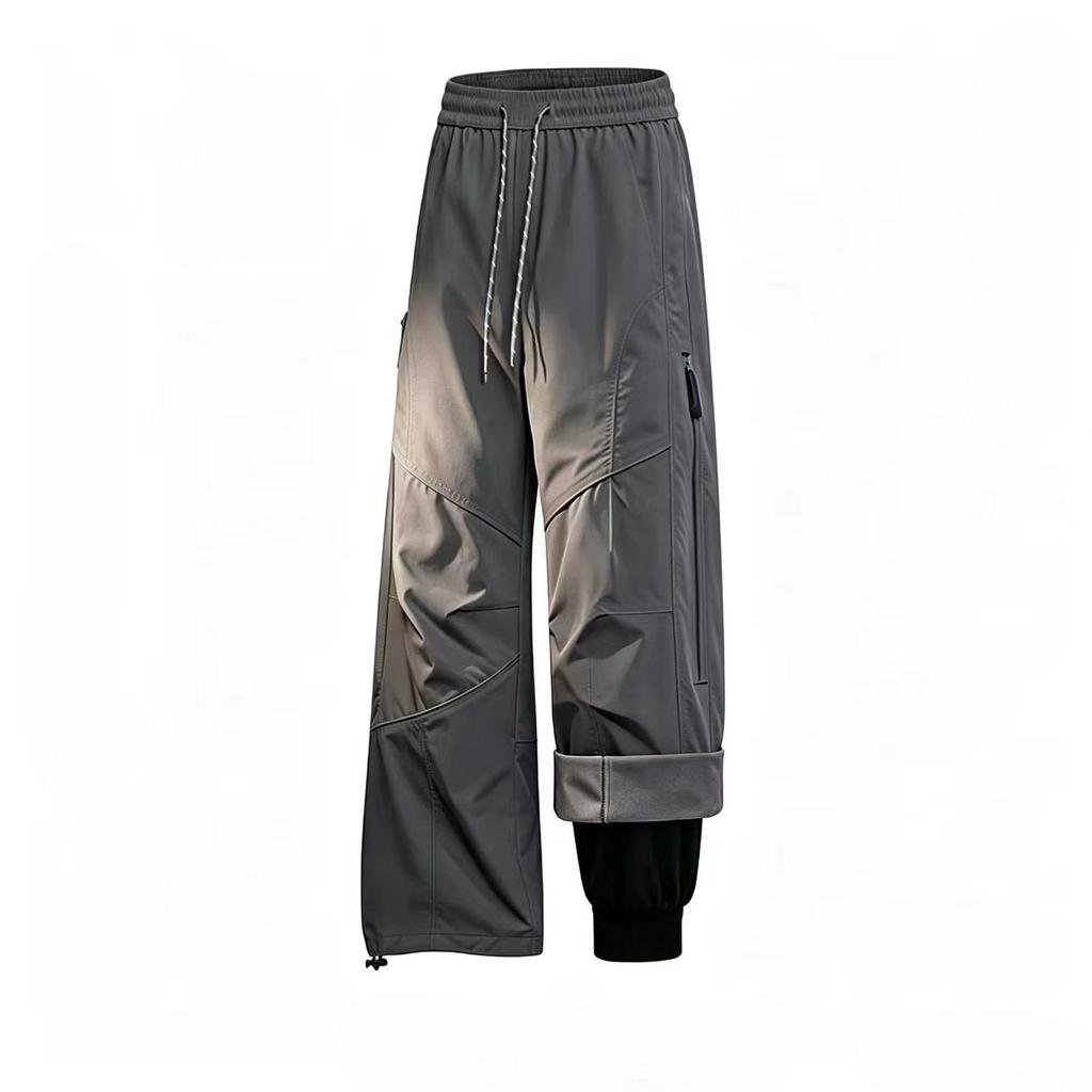 Winter Waterproof Straight Leg Cargo Pants for Women Loose Fit Fleece Lined Military Style