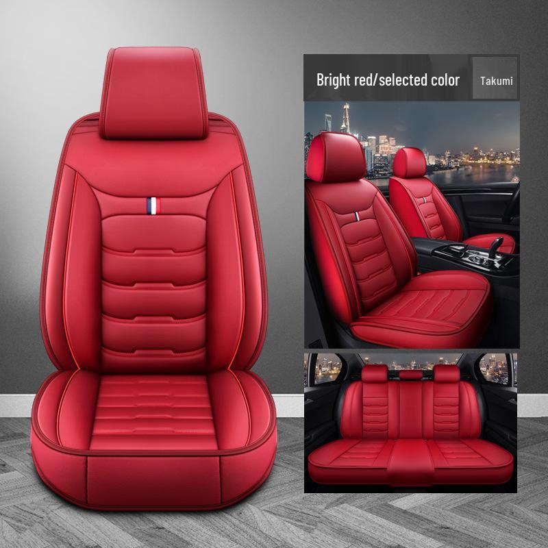 Universal Leather Car Seat Cushion - Washable, All-Season, Easy Care