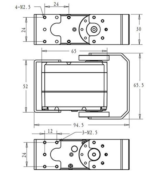 60kg Biaxial Servo for Educational and Entertainment Robots, Smart Robot Servo (180°)