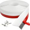 Flexible Rubber Garage Door Frame Seal for Top and Side Placement, Broad Barrier Profile Follows Edges and Corners Around the Opening