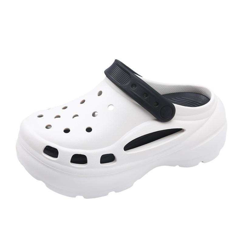 Women's Outdoor Anti-Slip Odor-Resistant Thick-Soled Height-Boost Color-Block Sandals & Summer Slippers