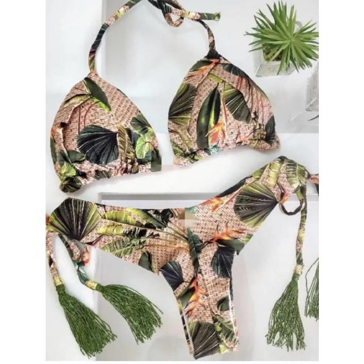 

2025 Популярная женская пляжная одежда Сексуальный комплект бикини Горячий спортивный купальник Push-Up Мягкий купальник Изысканный купальник для купания L