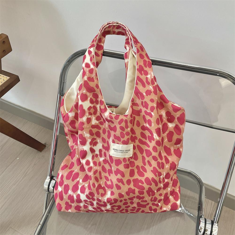 

Ретро леопардовый принт литературная сумка через плечо простая большая вместимость для отдыха на работе и в поездках на работу класс жилет сумка