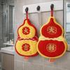 Gourd Shaped Kitchen Towels Quick Drying Wash Hand Towel Festive Hand Towel  Spring Festival
