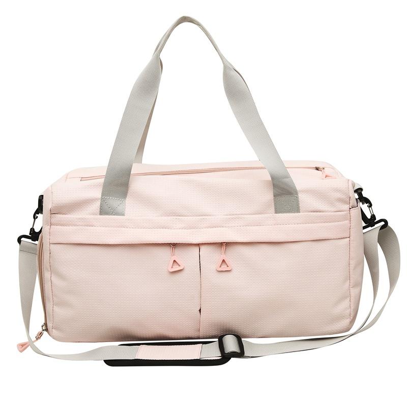 

Fitness Bag Women s New Fashionable Large-capacity Travel Bag Dry and Wet Separation Sports Bag Yoga Shoulder Travel Handbag розовый