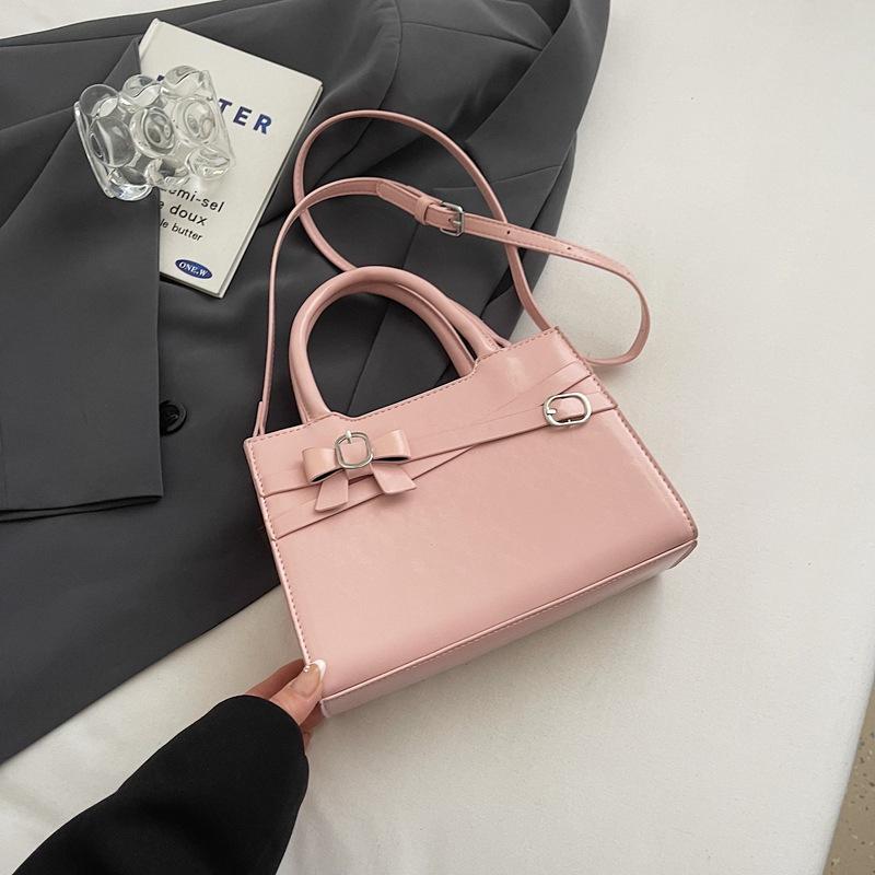 

Премиальная нишевая сумка с чувством, женская весна-лето 2025, новая ретро наплечная сумка-мессенджер, повседневная женская портативная сумка-тоут розовый