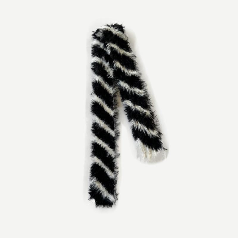 

Diagonal Striped Soft Touch Thin Knitted Scarf for Women Autumn and Winter Style Decorative Woolen Scarf 215*6cm