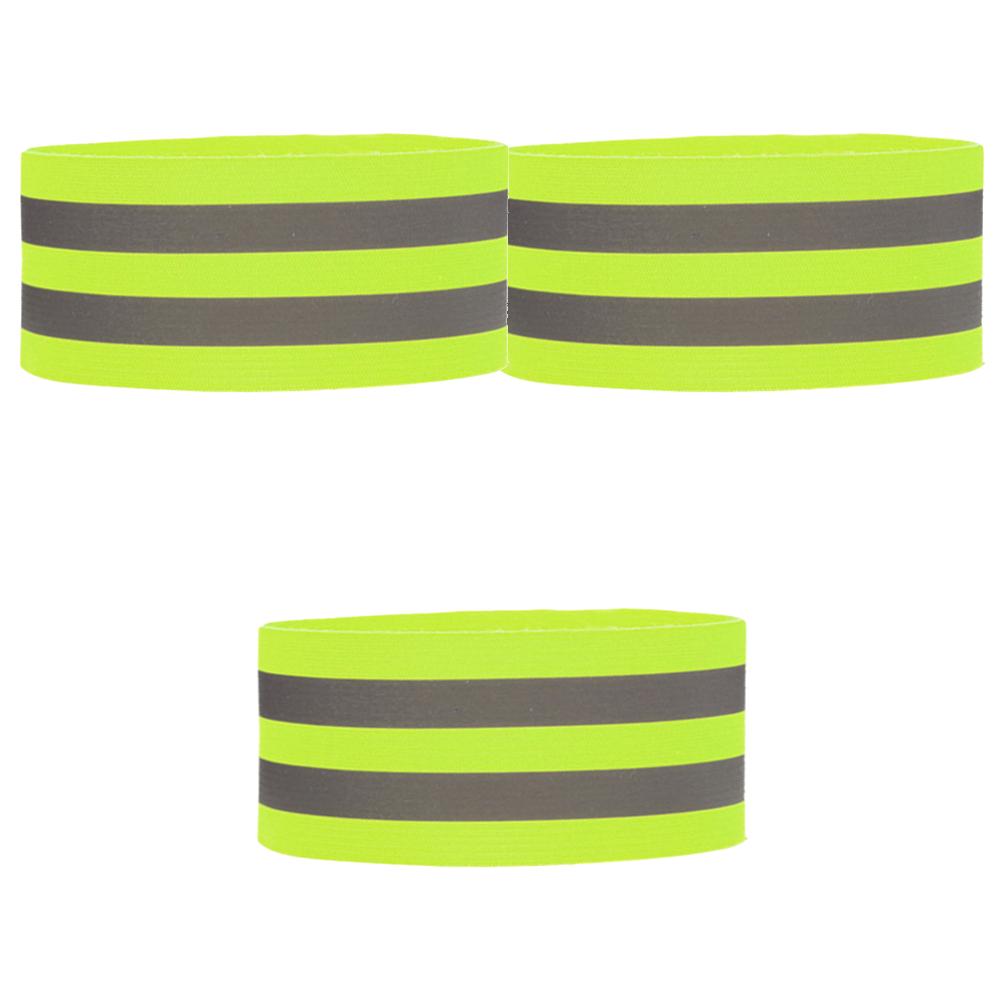 Reflective Armband Adjustable Arm Wrist Ankle Leg Bands High Visibility Reflective Tape Straps for Night Walking Cycling Running
