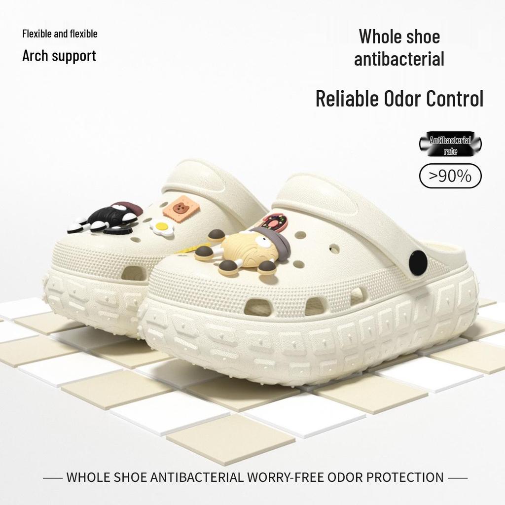Women's Platform Clog Sandals: Non-Slip, Breathable, Wear-Resistant for Home & Beach