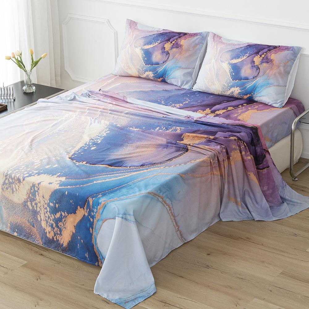 

Marble Bedding Home Textiles Digital Printed Sheet Sheet Set Four-Piece Set 100*200*30