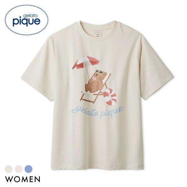 Gelato Pique Women s Cool Touch Summer Bear One Point T-Shirt Gelato Pique Pajamas Room Wear gelato pique
