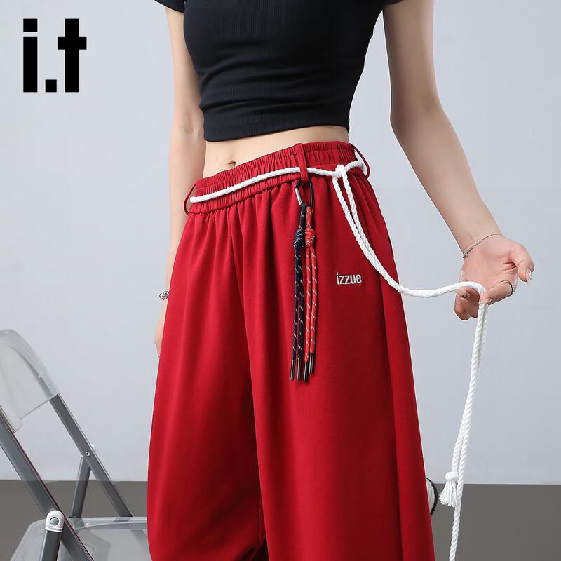 izzue it Women's Loose High-Waist Wide-Leg Casual Pants