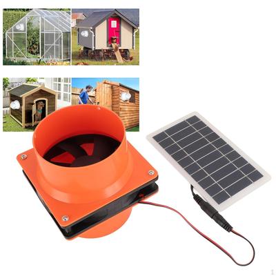 Güneş Enerjili Yuvarlak Boru için Egzoz Fanı Kolay Kurulum Çok Amaçlı 130CFM Sessiz Karavan