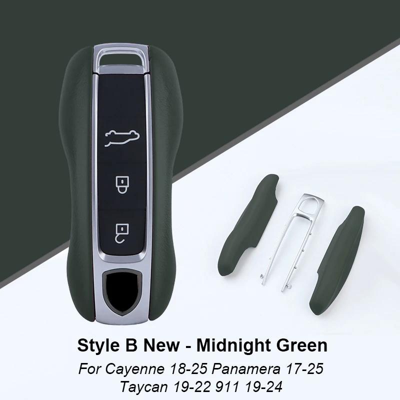 Leather Fob Remote Keys Case Key Cover Key Shell Replace For Porsche Boxster Cayman 911 Panamera Cayenne Macan