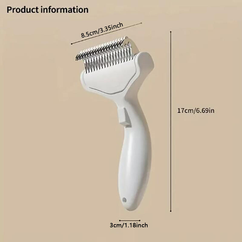 Floating Stainless Steel Dog Hair Removal Brush For Long Hair Breeds Puppy Cat Comb Pet Grooming Products Curved Design