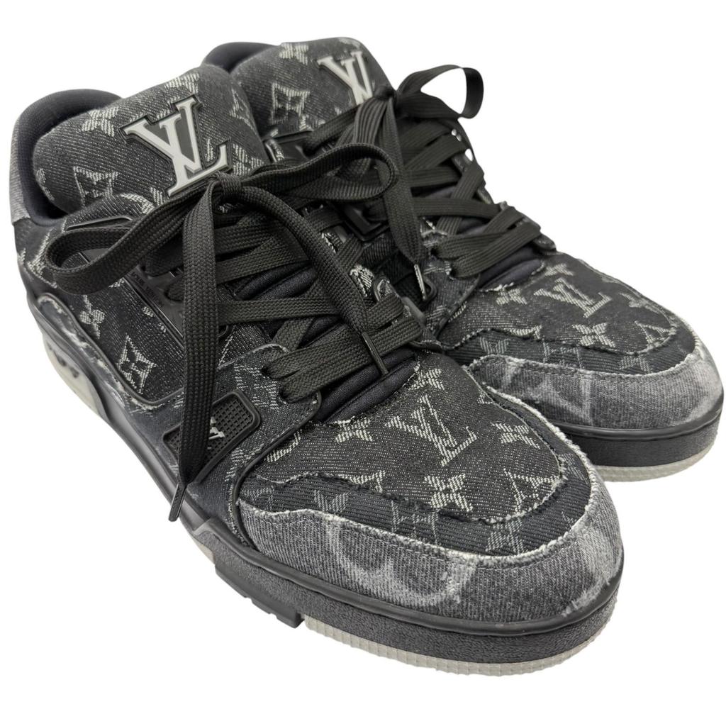 Excellent LOUIS VUITTON Low cut sneakers Monogram denim mens 9.5 Used