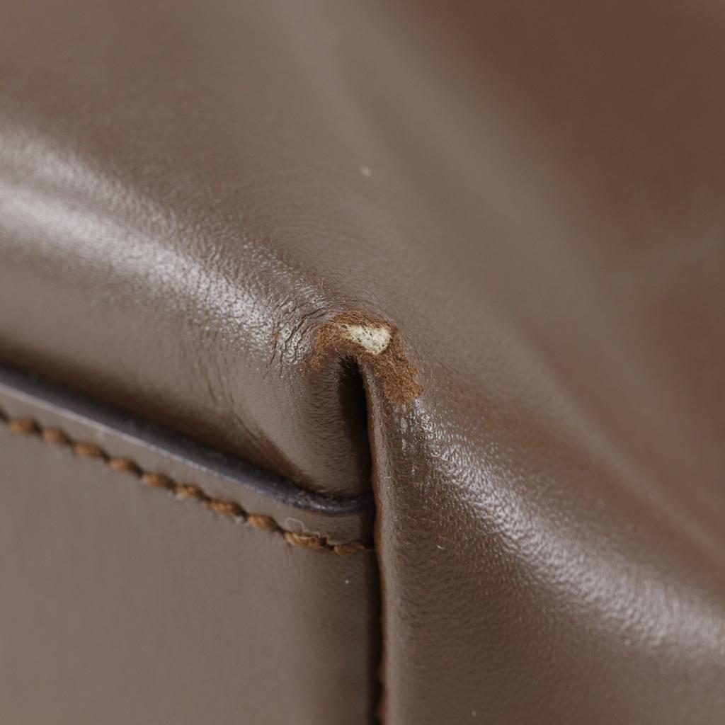 PRADA logo Tote Bag B9314 Brown leather Women Used