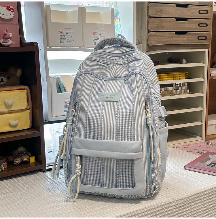 Schoolbag New High-value Spine Protection College Student Backpack Junior High School Students Large Capacity Cute Girls Schoolbag Lightweight