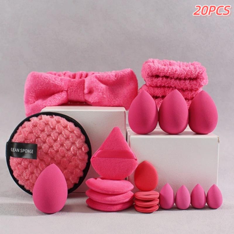20/33Pcs Beauty Set Makeup Tool Kit Makeup Puff/Makeup Brush/Beauty Sponge For Makeup Application And Removal Of Makeup Full Set