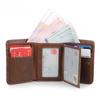 Jiamida Men's RFID-Blocking Genuine Leather Vertical Wallet with Multi-Card Slots and Money Clip
