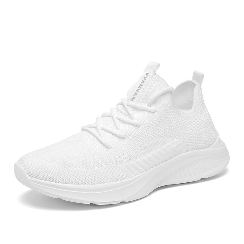 Laufschuhe Damen Dicksohlige Bequeme Schnürschuhe Sportschuhe Herren Leicht Atmungsaktiv Rutschfest Mesh-Schuhe Herren