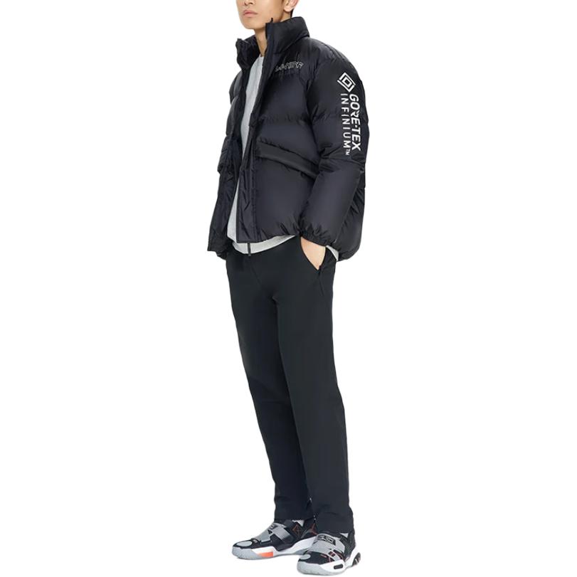 Li-Ning Loose Fit Printed Warm Logo Down Jacket Men outerwear Black AYMR057-1