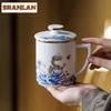 450ml Hand Painted Dragon Filter Tea Separator Cup Boutique Tea Mug With Infuser Handgrip Cups Tea Soaking Office Water Cup Gift