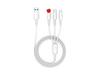 3-in-1 Fast Charging Cable: 6A Speed for Apple, Android, and Type-C Devices