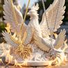 Daixi Two-tone Hip Hop Zircon Phoenix Pendant Necklace