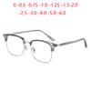 Gray Silver Frame Student Myopes Lunettes Fashion Blue Light Blocking Computer Prescription Eyeglasses 0 -0.5 -0.75 To -6.0