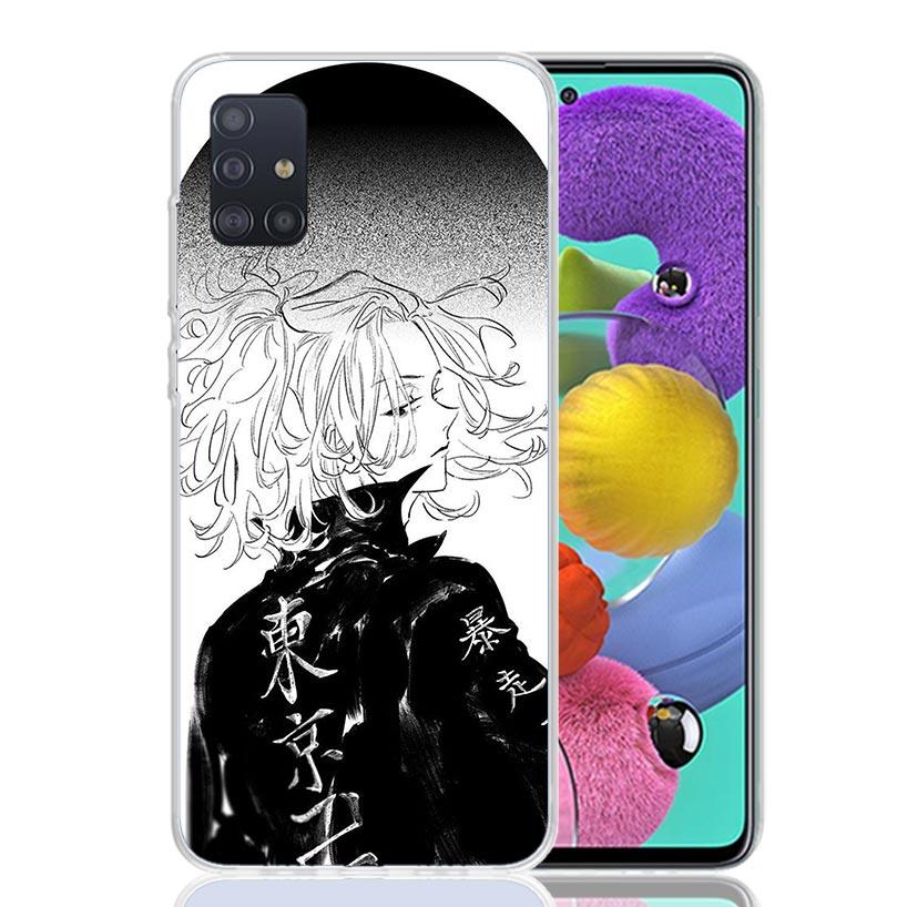 Tokyo Aevengers Black Anime Phone Case For Samsung Galaxy A52 A32 A22 A12 A02S A50S A30S A51 A31 AA71 Note 20 Ultra 10 S10 Plus