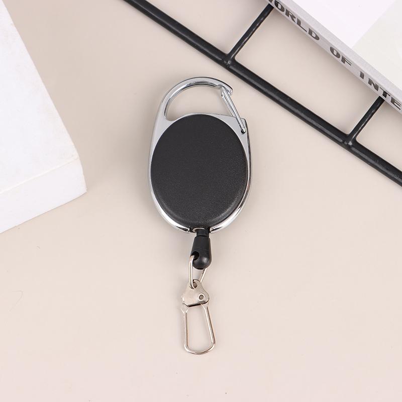 Retractable Key Chain Reel Badge Holder Retractor With Quick Release Spring Clip Fishing Accessories