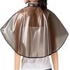 1pc Waterproof Transparent Hair Cutting Cape, Reusable Salon Barber Cloak with Neck Seal for Hair Dye, Home & Professional Use