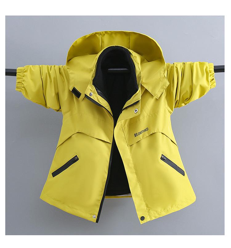 3-in-1 Skijacke für Mädchen: Mit Fleece gefütterter Ganzjahresmantel mit zweiteiligem Outdoor-Set für Kinder, neuer Stil 2026