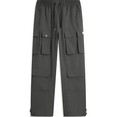 Li Ning Wade Serie Sport Los Eenvoudig Effen Kleur Casual Broek Heren onderkleding Grafiet-Grijs AKQU421-1