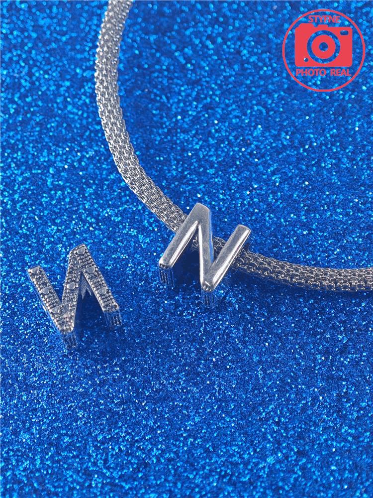 26 English Letters on The Back Love Zircon copper for Women Diy Authentic Bracelets Accessories Jewellery Making Gift