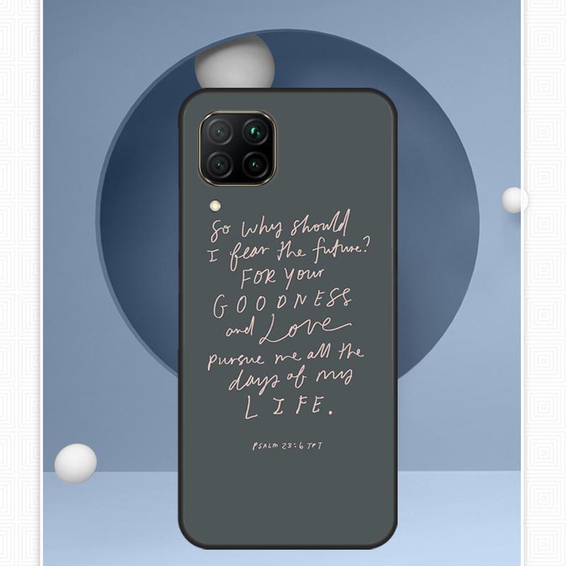 Bible Verse Quotes For Huawei Nova Y91 Y60 Y70 Y72 Y90 Y61 12s 12i 11i 8i 10 9 SE P20 P40 Lite P30 P60 Pro Case