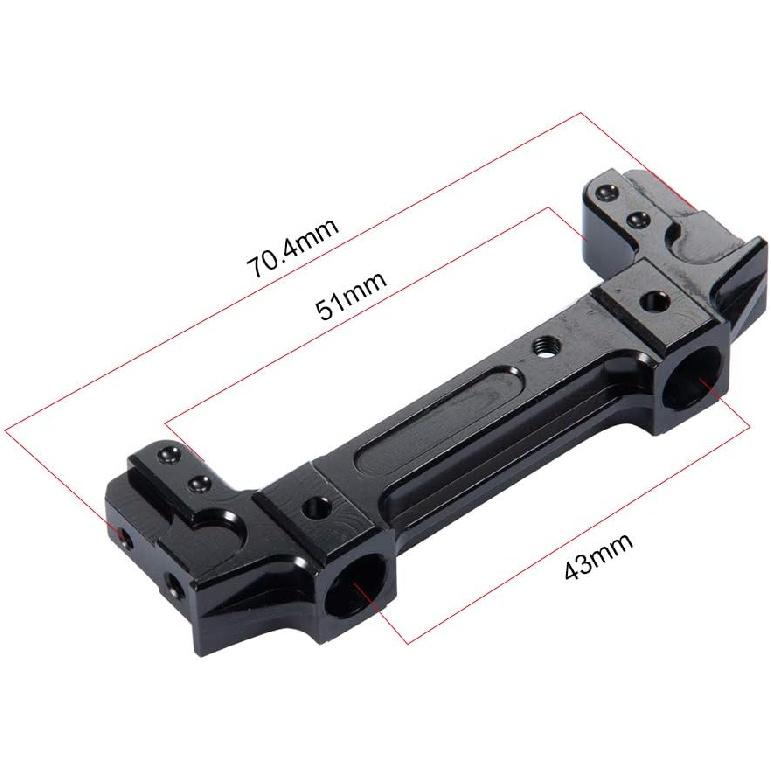 RCLIONS Front&Rear Bumper Mount Stand CNC Aluminum Alloy for AXIAL SCX10 II 90046 1/10 RC Crawler Car Upgrades