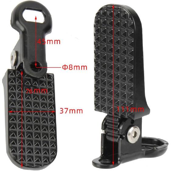 Elcykel passagerarfotpinnar Kompatibel Ridstar Q20 Lectric Xp4 Jetson Bolt Pro Wallke H9 AWD Hurley Big Swell Rad Power, Aluminiumlegering Halkfri Passagerare