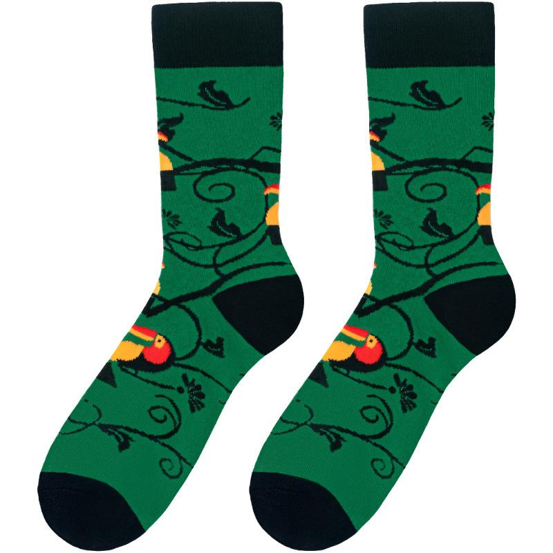 Funny Animal Cotton Crew Socks Colorful Novelty Cartoon Giraffe Dog Pattern Happy Casual Socks For Men Women