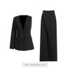 Personalized Street Style High-end Suit Women With Irregular One-sided Sleeves Small High Waist Wide-leg Pants